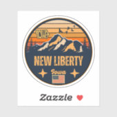 New Liberty, Iowa Sticker (Vel)