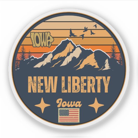 New Liberty, Iowa Sticker (Voorkant)