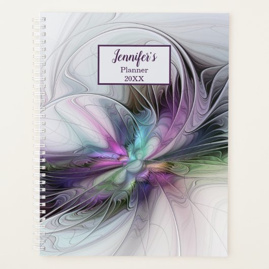 New Life, Colorful Abstract Fractal Fantasy Name Planner (Voorkant)