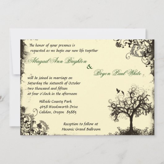  New Life Invitation in Off white Kaart (Voorkant)