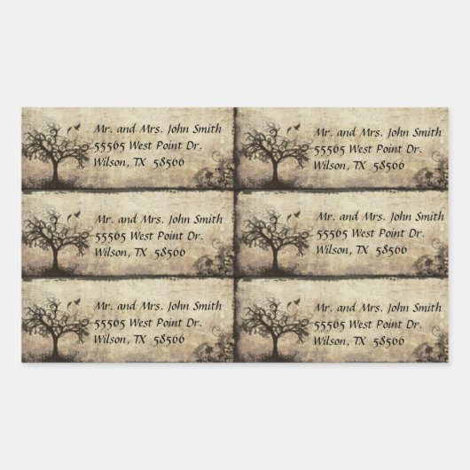 New Life Snijd je zelf adres Stickers (Voorkant)