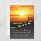 New Life Sunset Verloving / huwelijksuitnodiging Kaart (Voorkant)