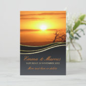 New Life Sunset Verloving / huwelijksuitnodiging Kaart (Staand voorkant)