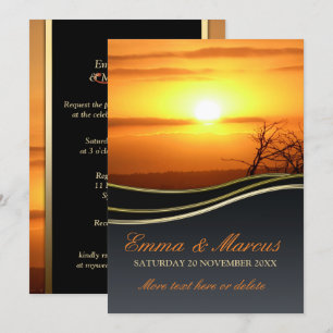 New Life Sunset Verloving / huwelijksuitnodiging Kaart