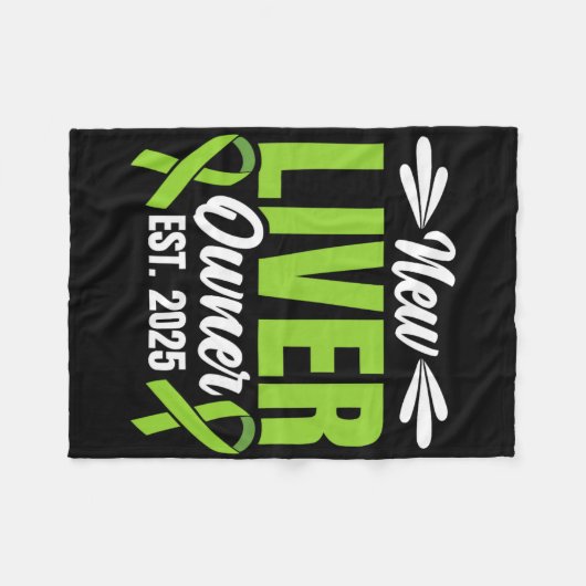 New Liver Owner Est. 2025 - Liver Transplant Recie Fleece Deken (Voorkant (Horizontaal))