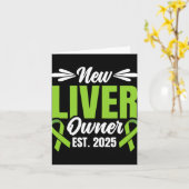 New Liver Owner Est. 2025 - Liver Transplant Recie Kaart (Gele Bloem)