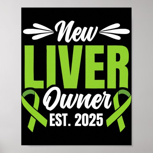 New Liver Owner Est. 2025 - Liver Transplant Recie Poster (Voorkant)