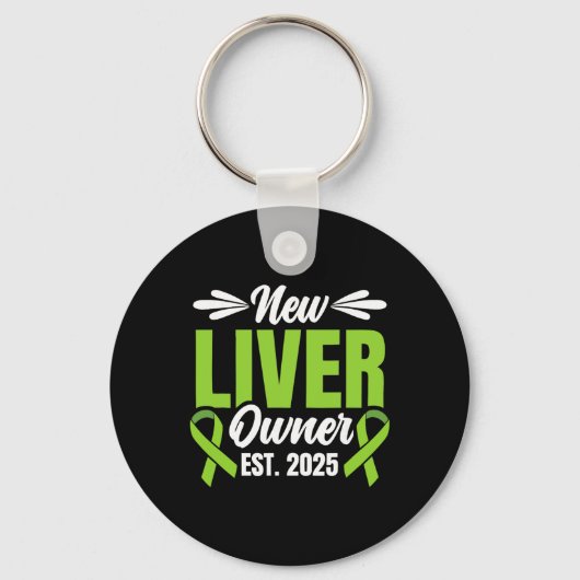 New Liver Owner Est. 2025 - Liver Transplant Recie Sleutelhanger (Voorkant)