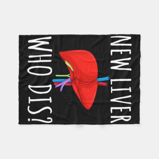 New Liver Who Dis Men Women Liver Transplant Recie Fleece Deken (Voorkant (Horizontaal))