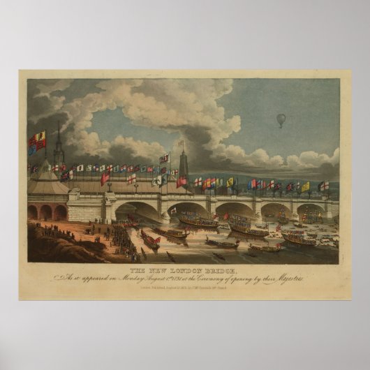  New London Bridge Illustration (1831) Poster (Voorkant)