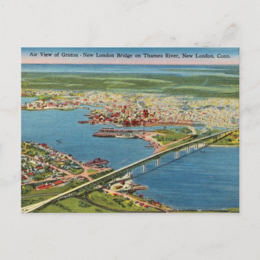  New London Bridge, New London, Connecticut Briefkaart (Voorkant)