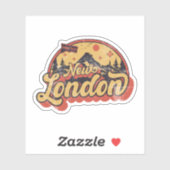 New London, Connecticut Sticker (Vel)