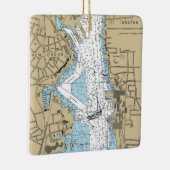 New London CT Chart Keramisch Ornament (Rechts)