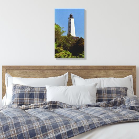 New London Harbour Lighthouse Canvas Afdruk (Insitu (Slaapkamer))
