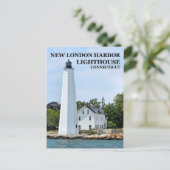 New London Harbour Lighthouse, Connecticut Briefka Briefkaart (Staand voorkant)