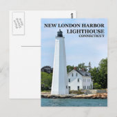 New London Harbour Lighthouse, Connecticut Briefka Briefkaart (Voorkant / Achterkant)