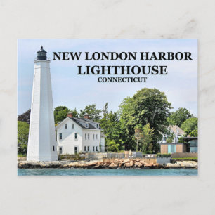 New London Harbour Lighthouse, Connecticut Briefka Briefkaart