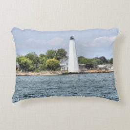New London Harbour Lighthouse Connecticut Pillow Accent Kussen