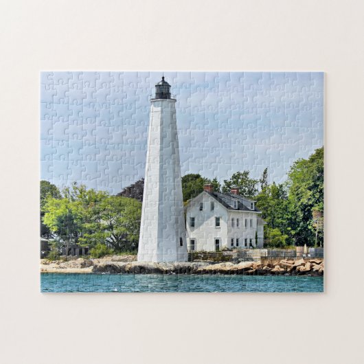New London Harbour Lighthouse Connecticut Puzzle Legpuzzel (Horizontaal)