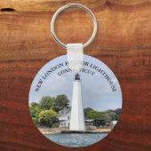 New London Harbour Lighthouse, Connecticut Sleutel Sleutelhanger (Voorkant)