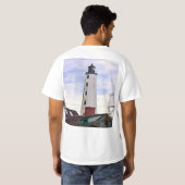 New London Harbour Lighthouse CT dubbelzijdig TShi T-shirt (Achterkant volledig)