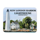 New London Harbour Lighthouse, CT Photo Magnet Magneet (Horizontaal)