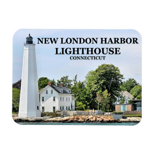 New London Harbour Lighthouse, CT Photo Magnet Magneet (Horizontaal)
