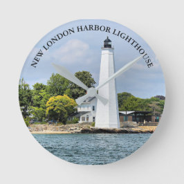 New London Harbour Lighthouse, CT Wall Clock Ronde Klok
