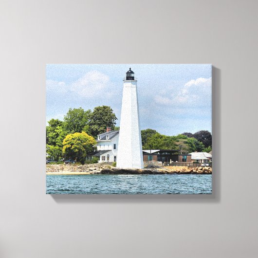 New London Harbour Lighthouse CT Wrapped Canvas (Voorkant)