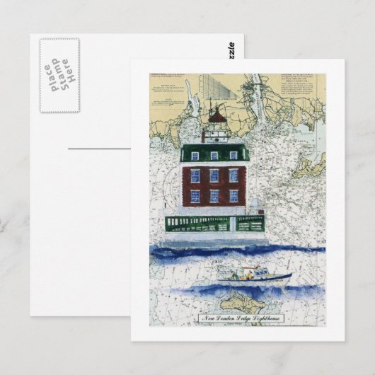 New London Ledge Briefkaart (Voorkant / Achterkant)