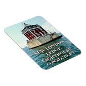 New London Ledge Light, Connecticut Photo Magnet Magneet (Rechterzijde)