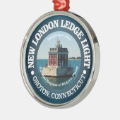 New London Ledge Light Metalen Ornament (Links)