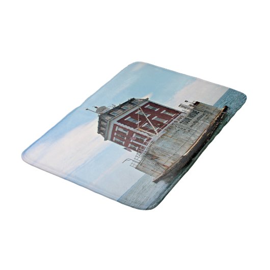 New London Ledge Lighthouse, Connecticut Bath Mat (Gekanteld)