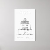 New London Ledge Lighthouse - Connecticut - BD Canvas Afdruk (Voorkant)