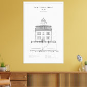 New London Ledge Lighthouse - Connecticut - BD Canvas Afdruk (Insitu (Woonkamer))