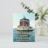 New London Ledge Lighthouse, Connecticut Briefkaar Briefkaart (Staand voorkant)