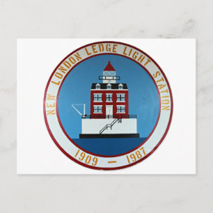 New London Ledge Lighthouse, Connecticut Briefkaar Briefkaart