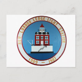 New London Ledge Lighthouse, Connecticut Briefkaar Briefkaart