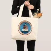 New London Ledge Lighthouse, Connecticut Canvas ta Grote Tote Bag (Voorkant (product))