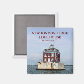 New London Ledge Lighthouse, Connecticut Magnet (Voorkant / Achterkant)