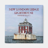 New London Ledge Lighthouse, Connecticut Magnet (Voorkant)