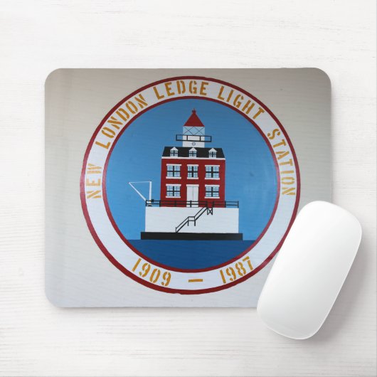 New London Ledge Lighthouse, Connecticut Mousepad Muismat (Met muis)