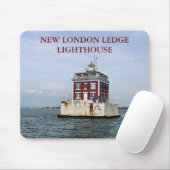 New London Ledge Lighthouse, Connecticut Mousepad Muismat (Met muis)