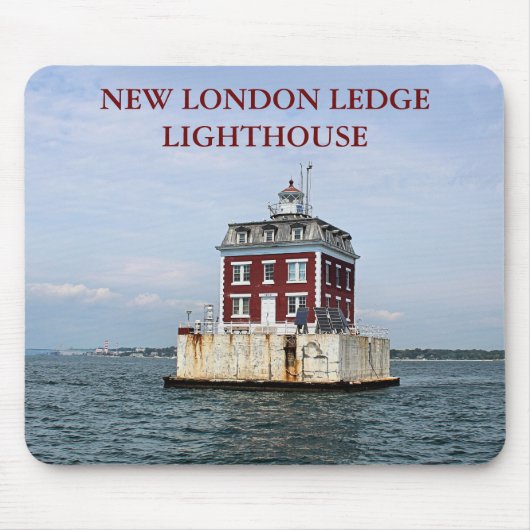 New London Ledge Lighthouse, Connecticut Mousepad Muismat (Voorkant)