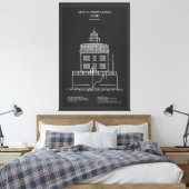 New London Ledge Lighthouse - Connecticut – PD Canvas Afdruk (Insitu (Slaapkamer))