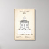 New London Ledge Lighthouse - Connecticut - SBD Canvas Afdruk (Voorkant)