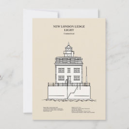 New London Ledge Lighthouse - Connecticut - SBD Notitiekaartje