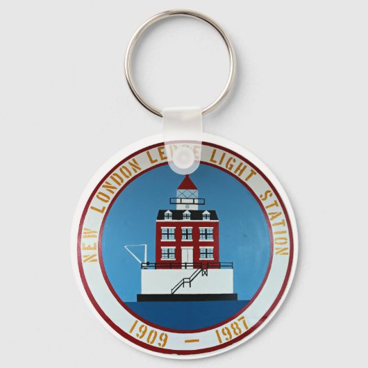New London Ledge Lighthouse, Connecticut Sleutelha Sleutelhanger (Voorkant)