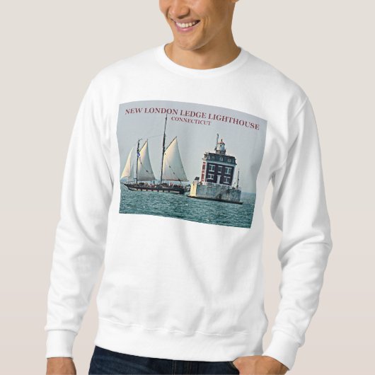 New London Ledge Lighthouse Connecticut Sweatshirt (Voorkant)