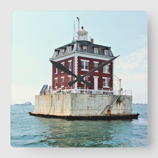 New London Ledge Lighthouse Connecticut Wall klok (Voorkant)